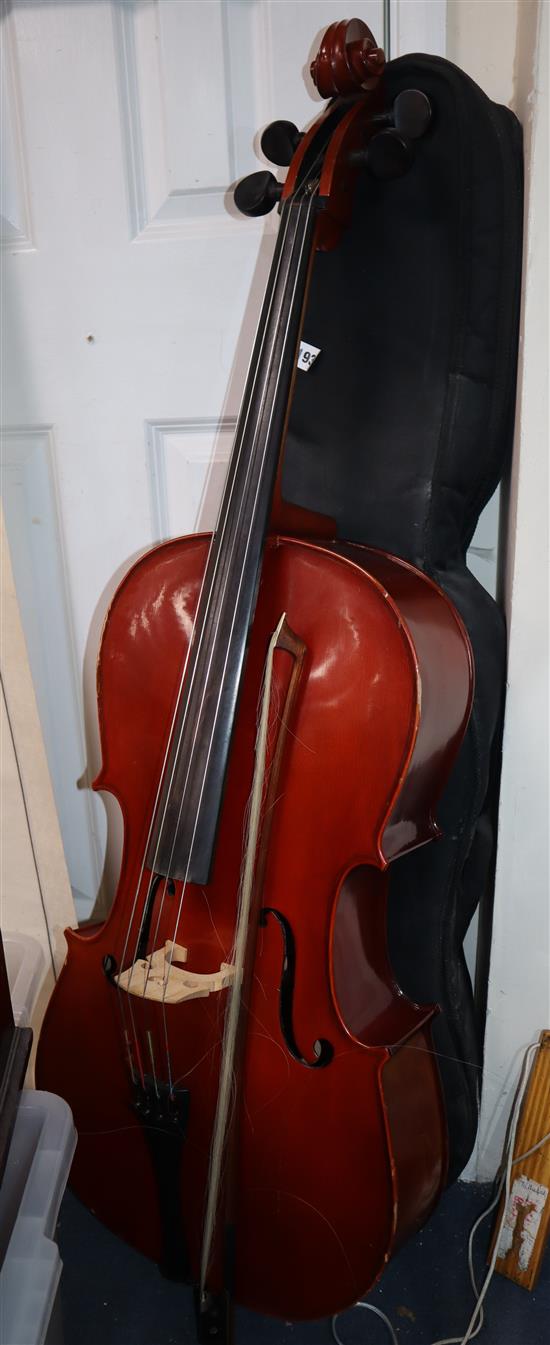 A cello and bow